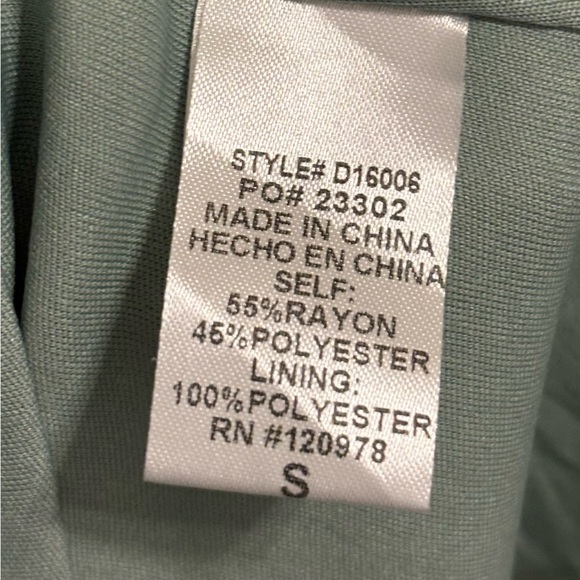 Entro Light Green Sleeveless Tiered High Neck Dress S - Picture 8 of 9